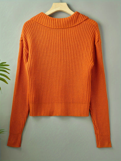 Amy – Sweter z Długim Rękawem w Stylu Casual